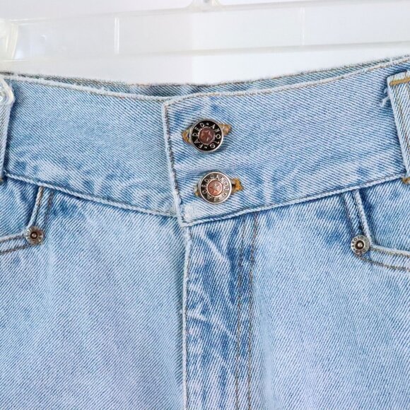 Vintage 90's Faded Glory Women's M/12 Distressed Ultra High Waist Denim Shorts - Picture 3 of 11